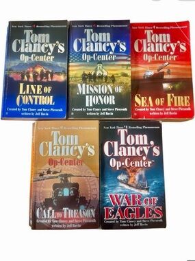 Tom Clancy Op-Center Books 8-12 Sequential Series Lot Thriller